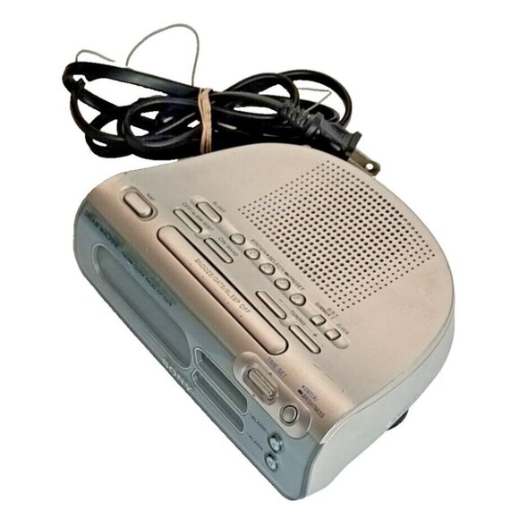 Sony ICF-C273 LIV Dream Machine Dual Alarm Clock AM FM Radio Silver Tested - Picture 6 of 9